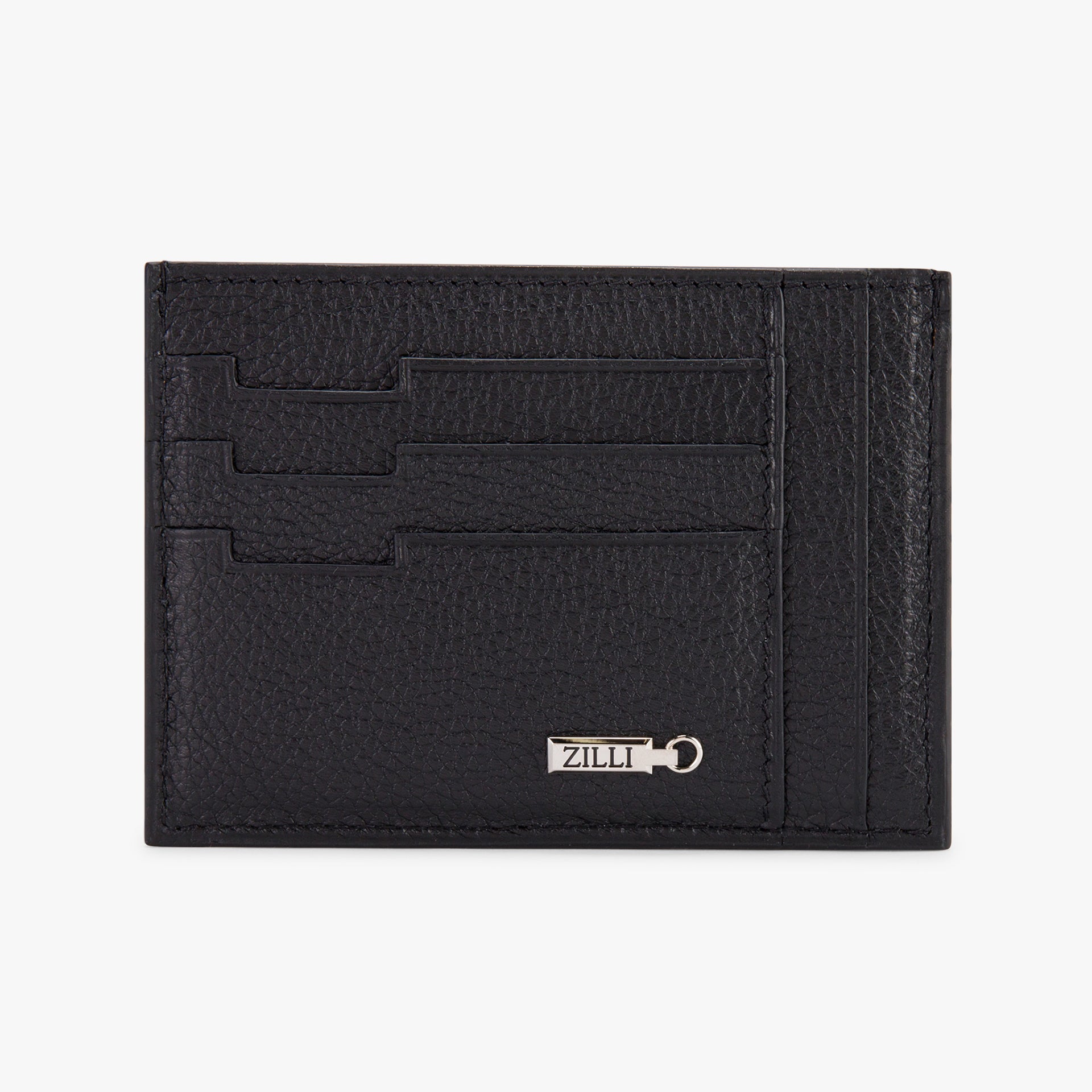 Grained Calfskin Credit Card Holder