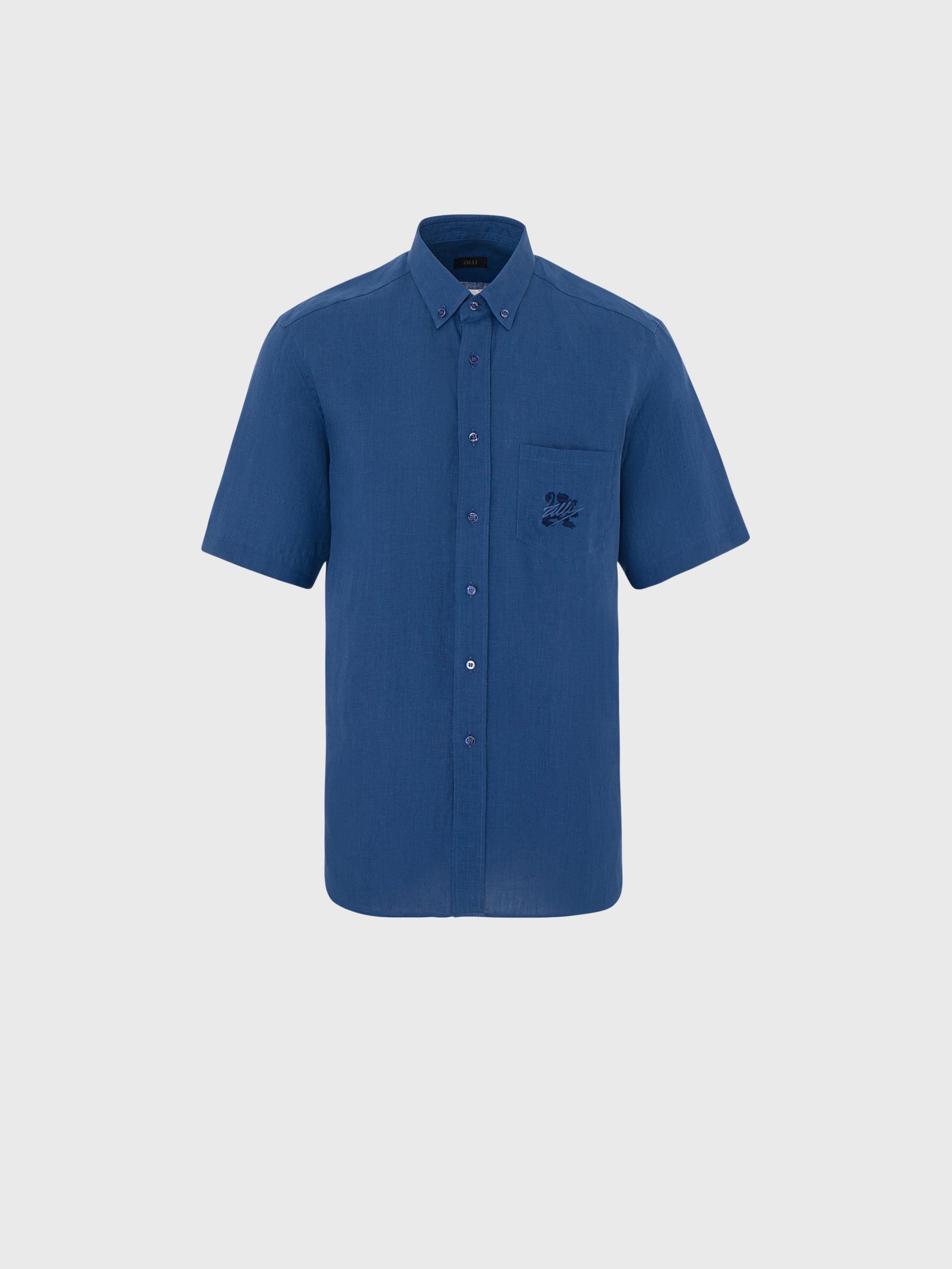 Short Sleeve Shirt with Signature Embroidery