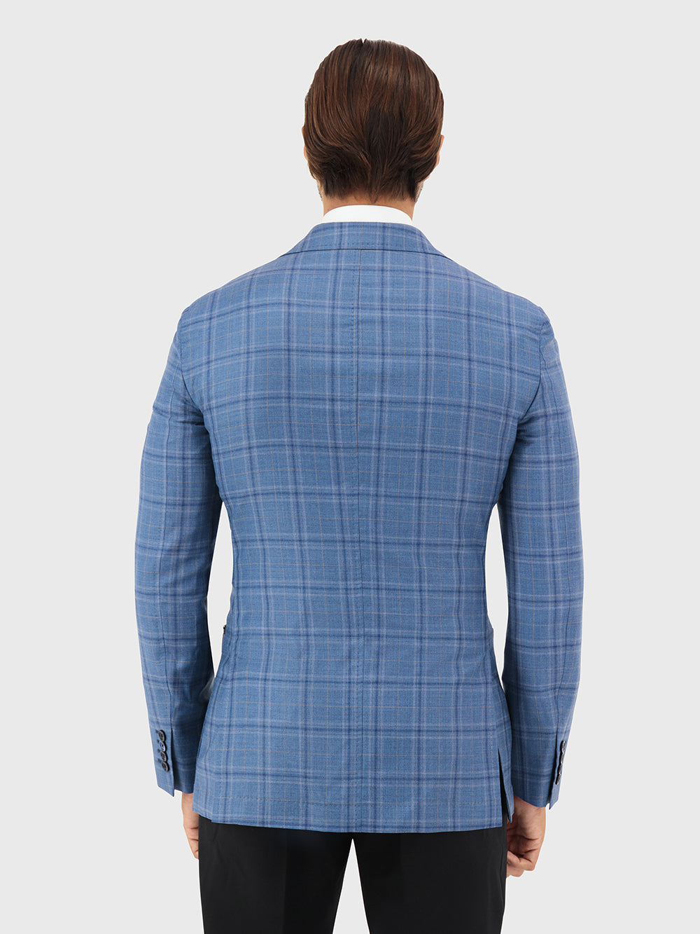 Wool Blazer with Checkered Pattern