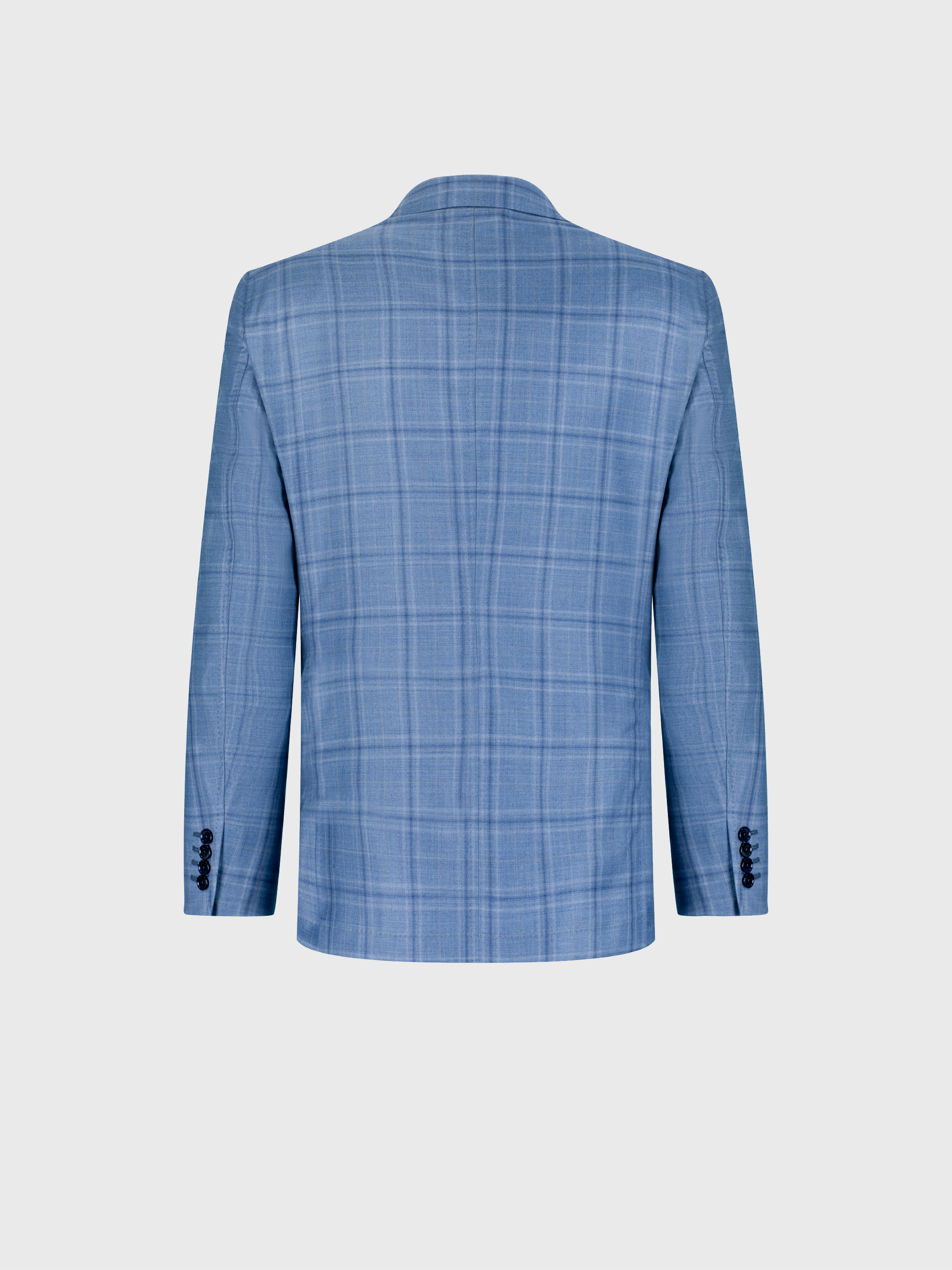 Wool Blazer with Checkered Pattern