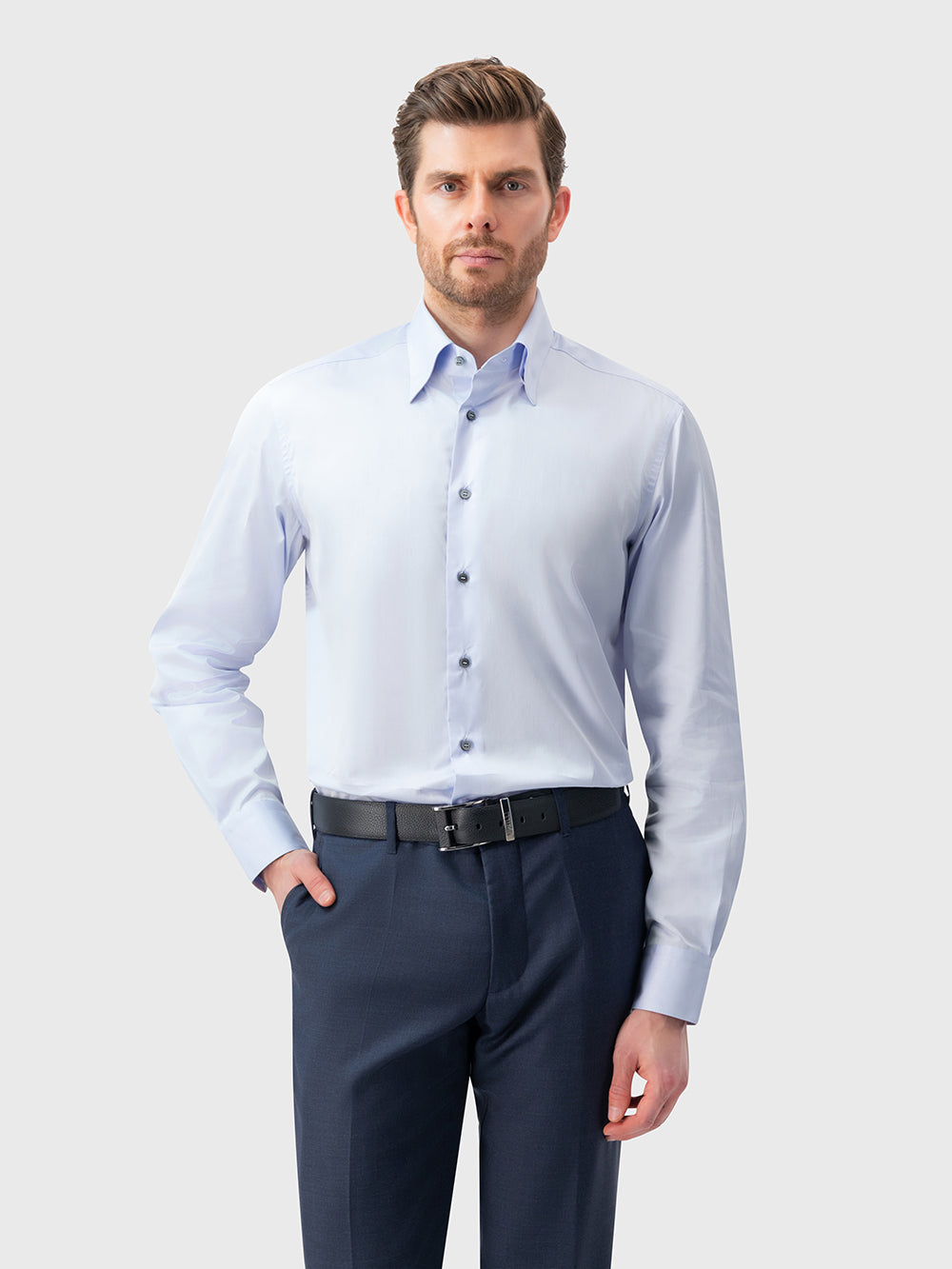 قميص قطني رسمي - أزرق سماوي