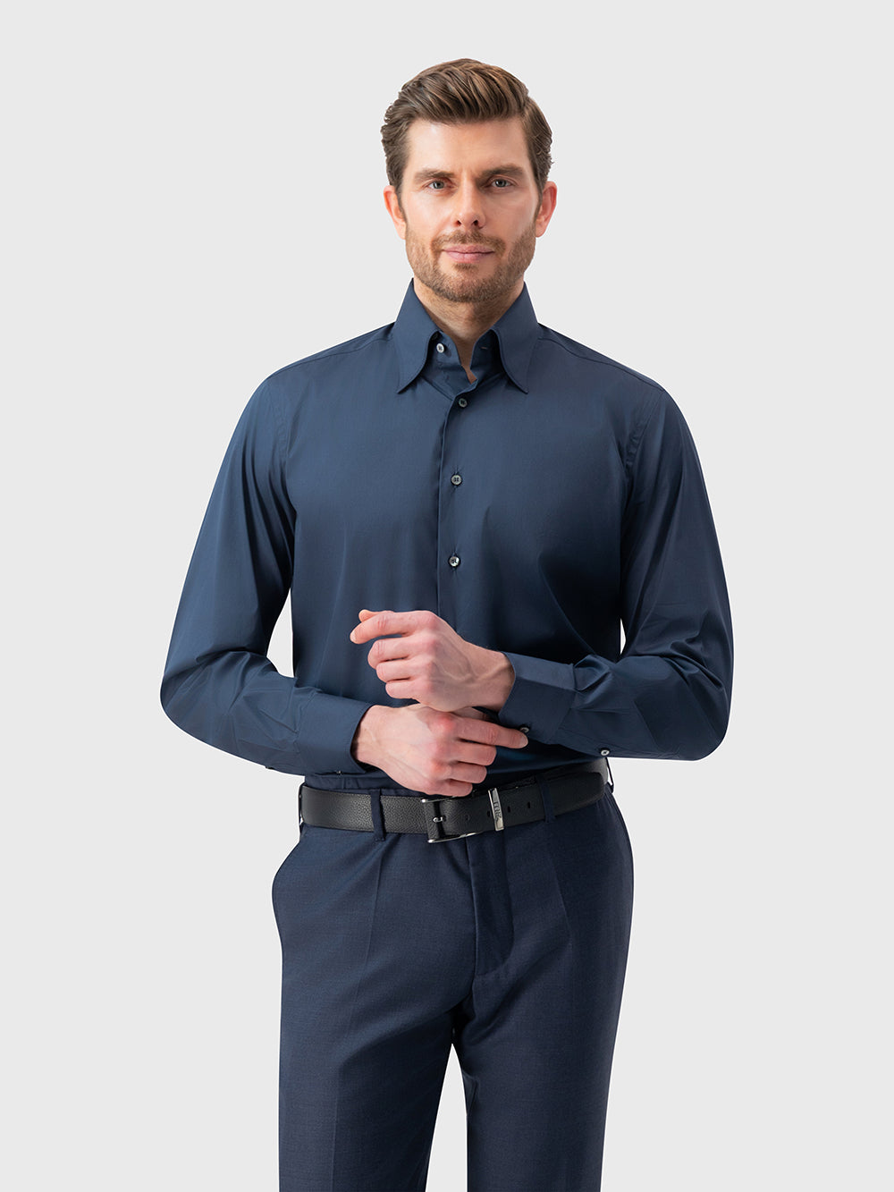 Stretch Formal Shirt - Blue Navy