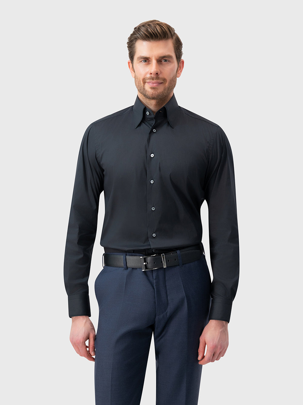 Stretch Formal Shirt - Black