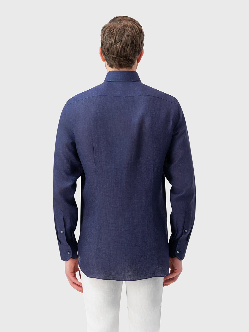 Linen Formal Shirt - Blue Navy