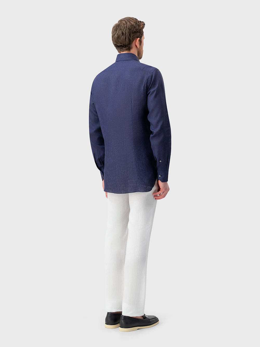 Linen Formal Shirt - Blue Navy