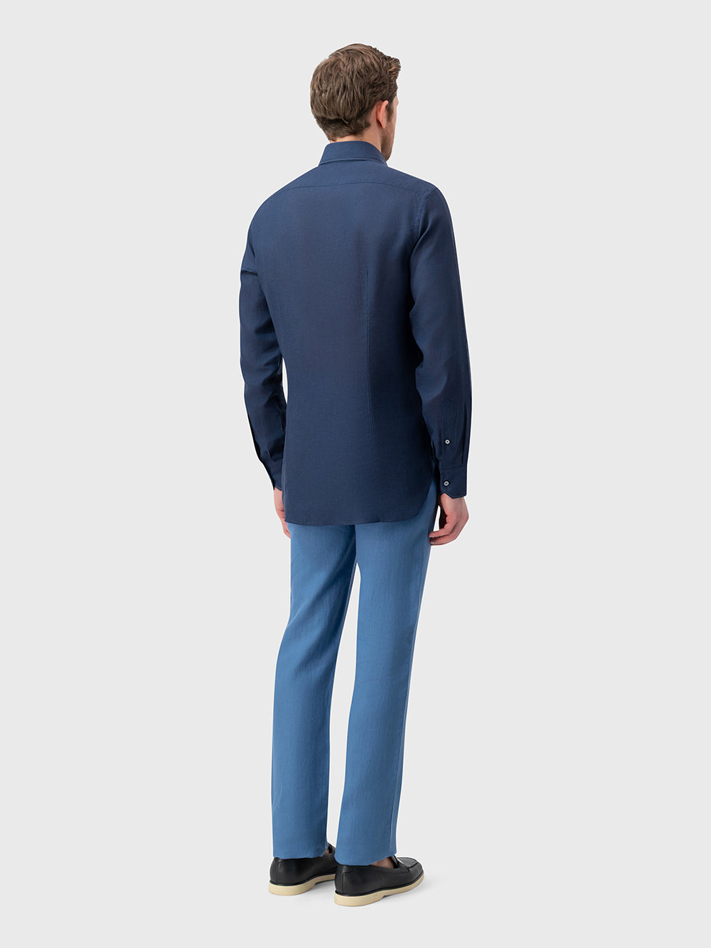 Linen Formal Shirt - Dark Navy