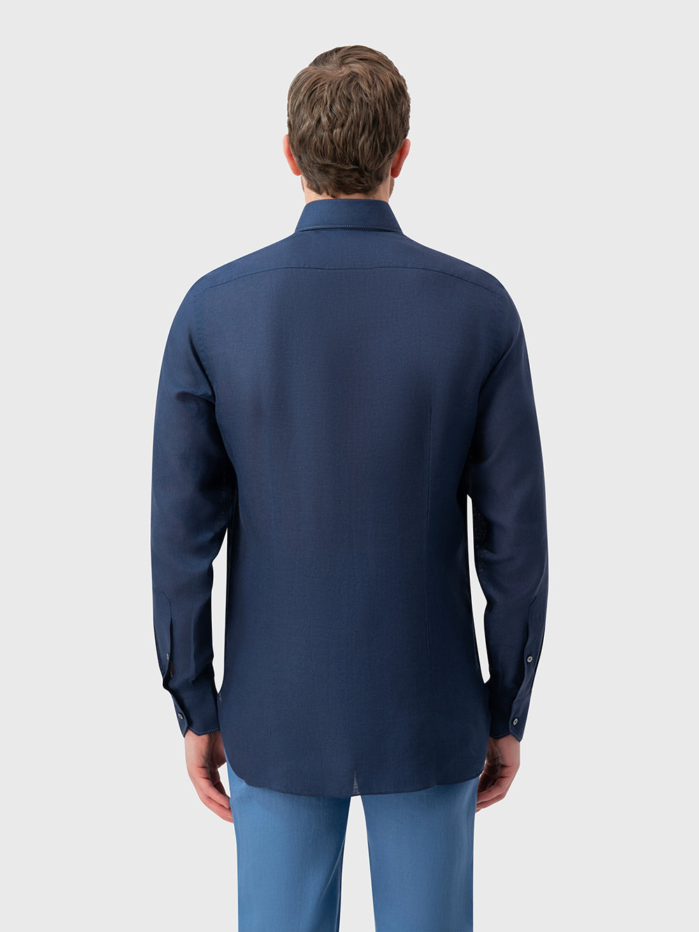 Linen Formal Shirt - Dark Navy