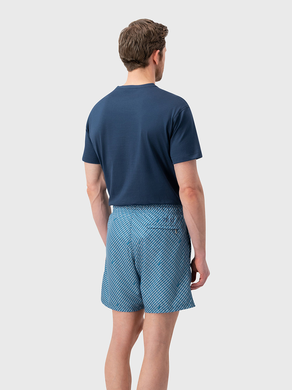 Плавки с линейным графическим рисунком — цвет «Dusty Ottanio»