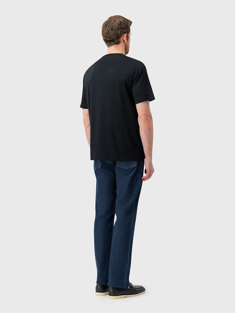 Round Neck T-Shirt with ZILLI Graphic - Black