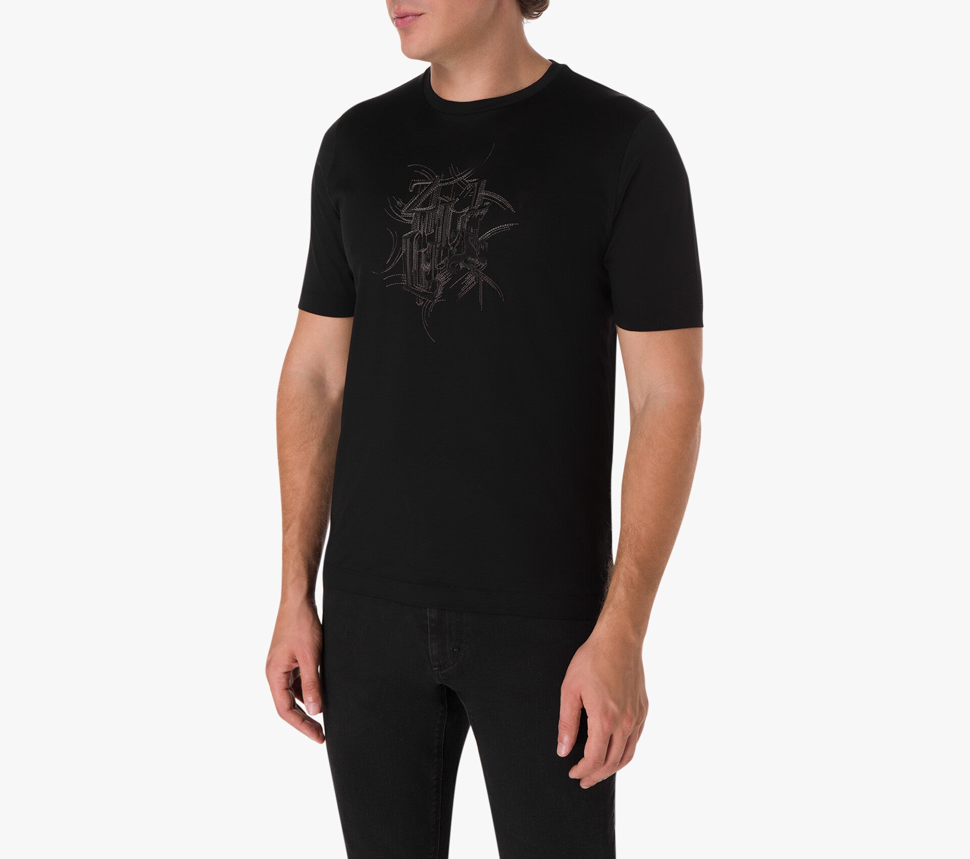 T-shirt with Zilli Art Embroidery