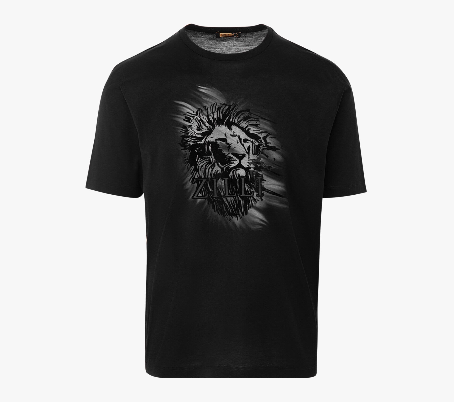 T-shirt with Lion in the Wind Embroidery