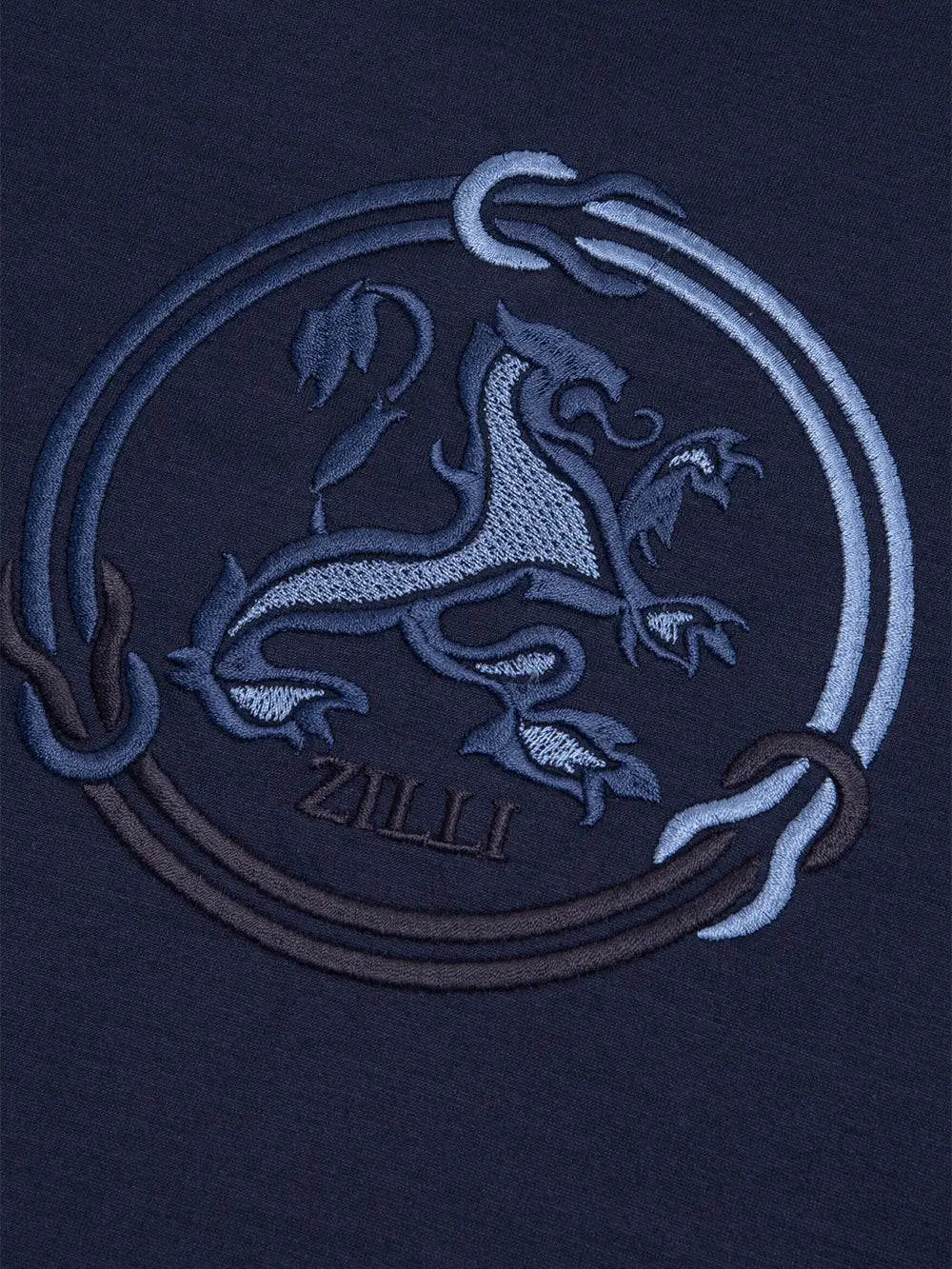 T-Shirt with Lion Circle Embroidery