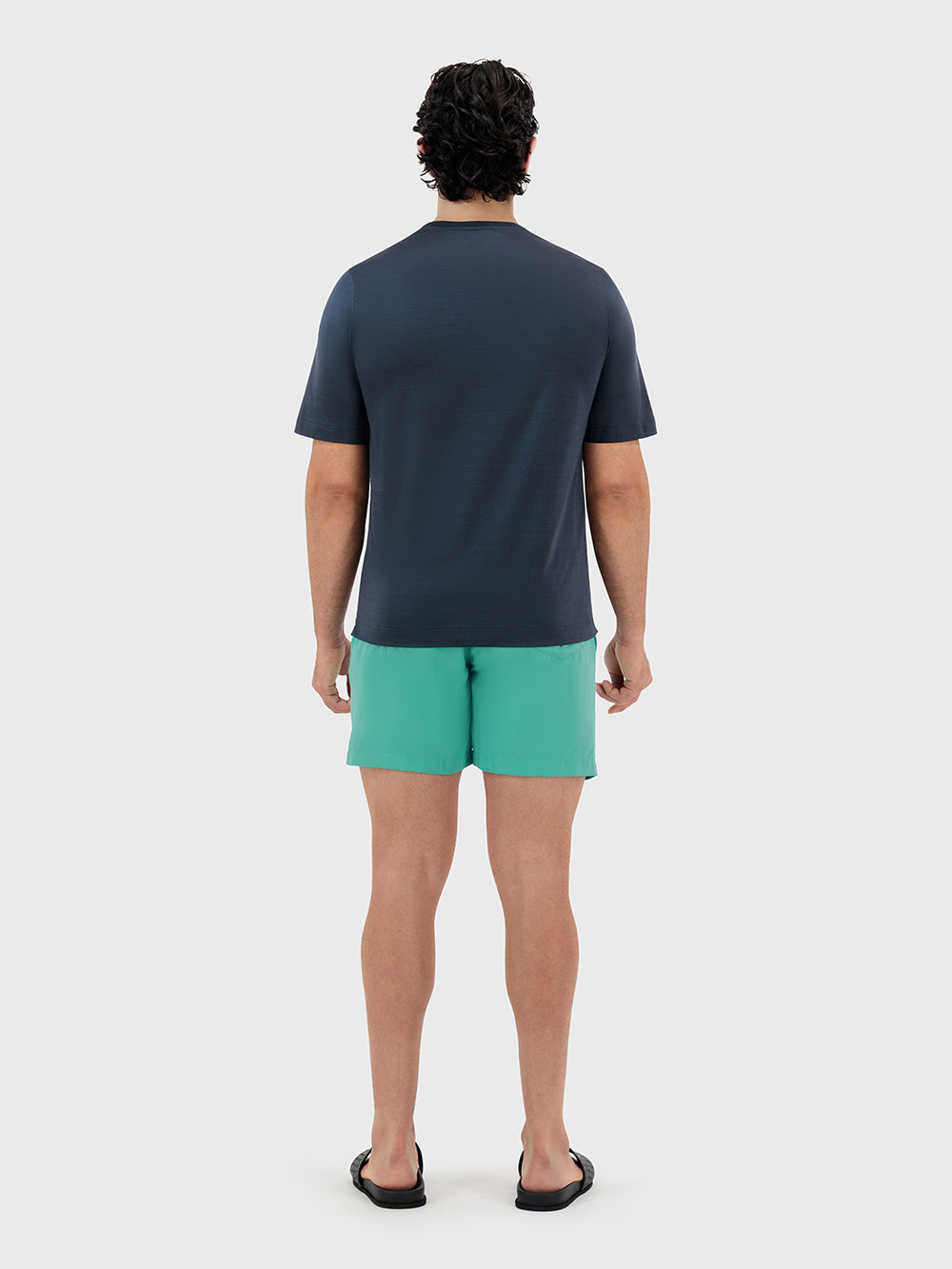 Micro Griffon Satin Finish Cotton T-Shirt Grey