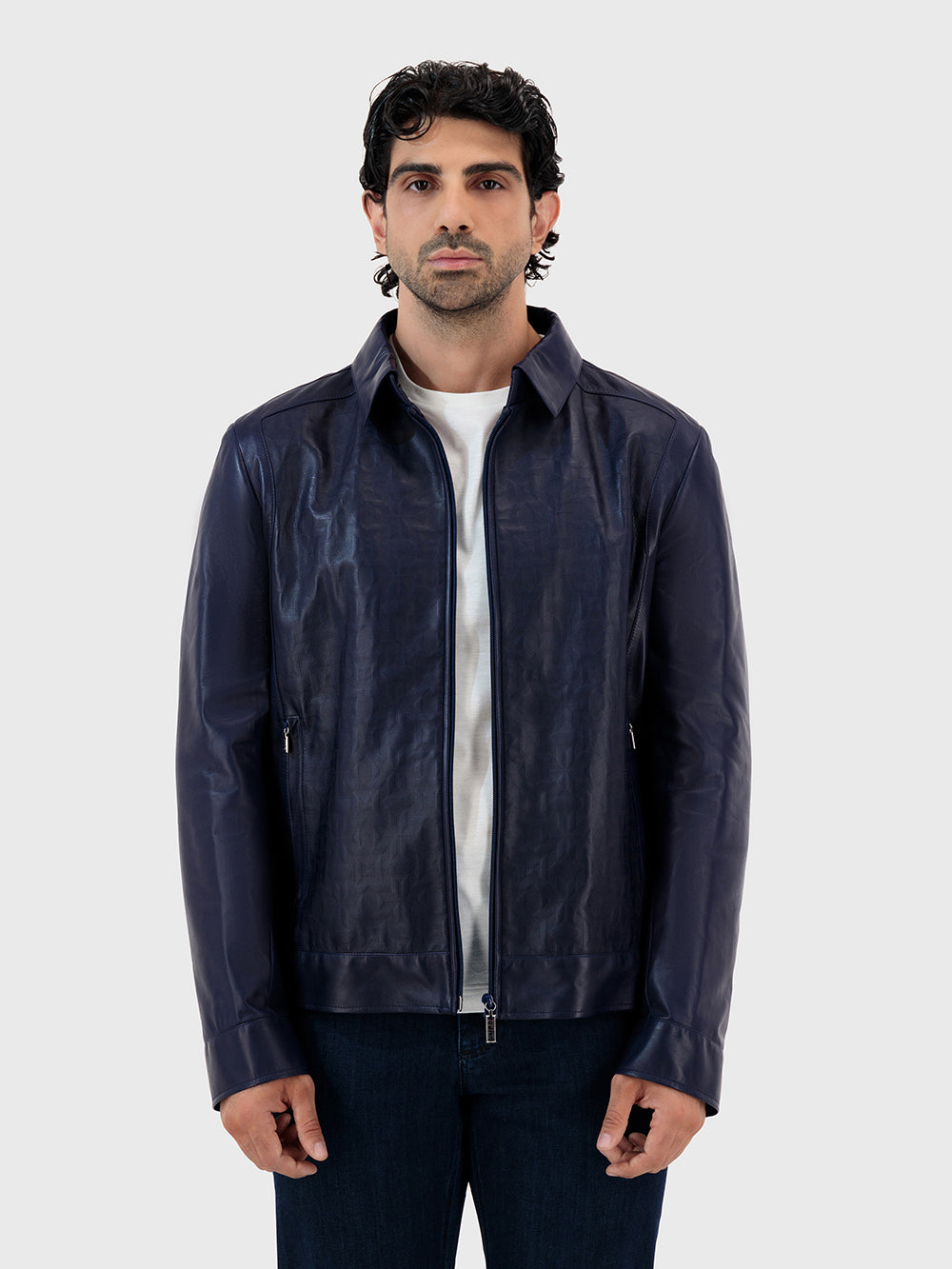 Blouson with Geometric Pattern