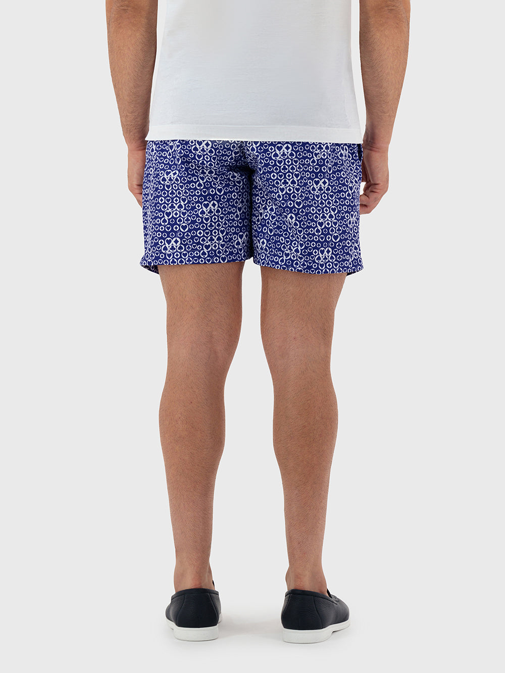 Geometric Pattern Swim Shorts - Blue
