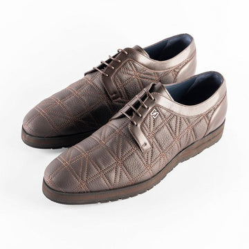 Derbies, Quilted Pattern in Matt Deerskin and Calfskin - ZILLI