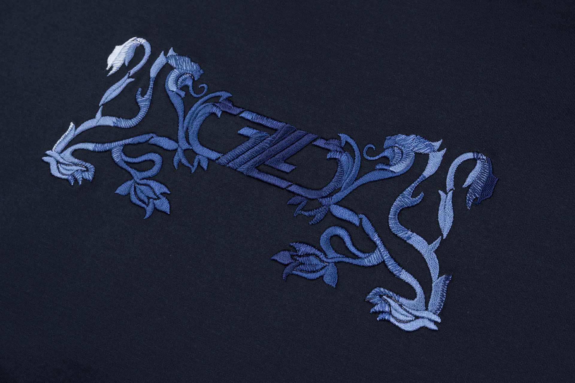 Ecru Tshirt, Double Griffon Embroidery - ZILLI