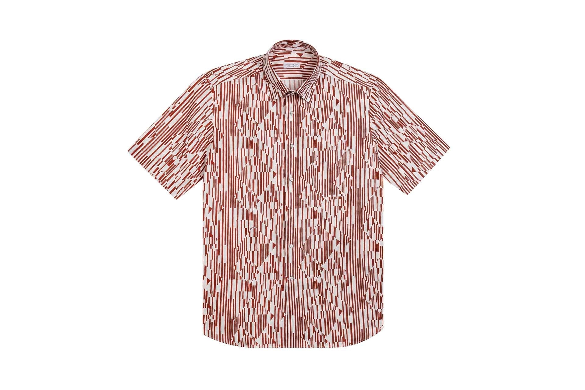 Linen Shirt, Geometric Pattern - ZILLI