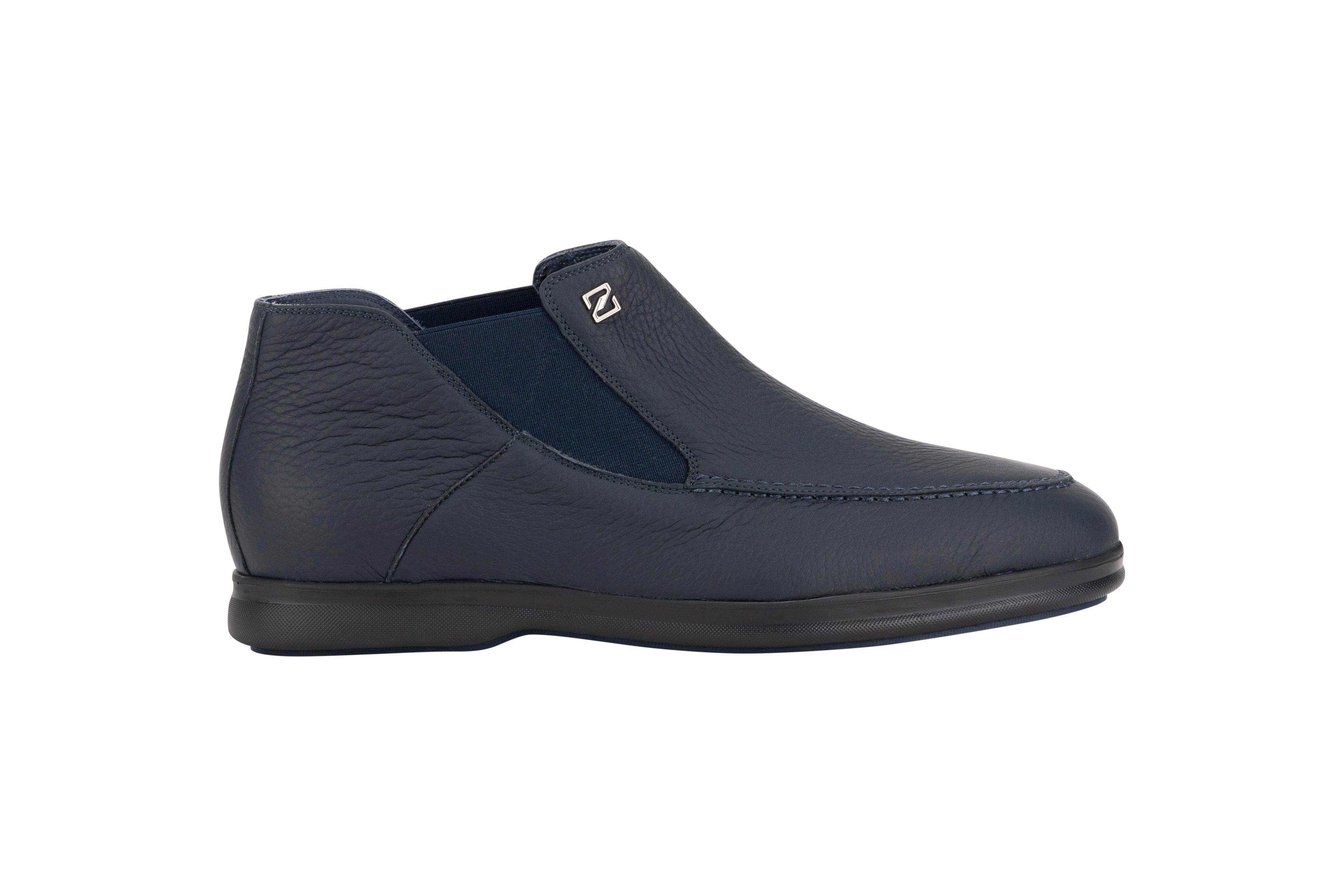 Navy ankle leather boots - ZILLI