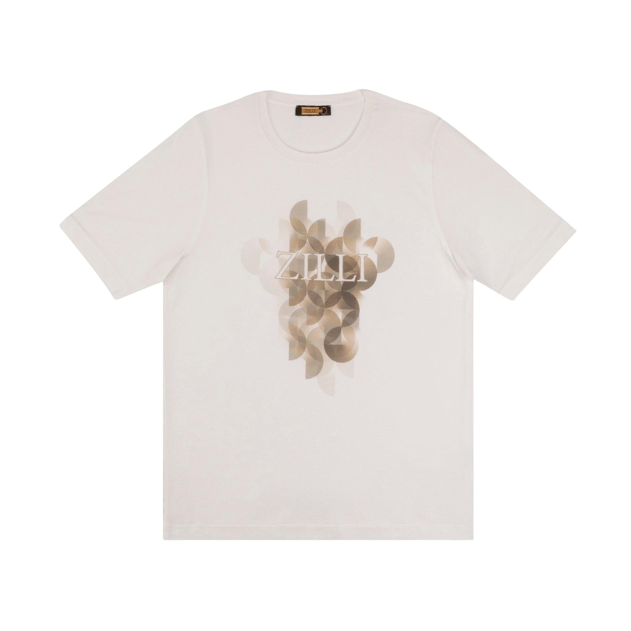 Round neck t-shirt with ZILLI graphic print - ZILLI