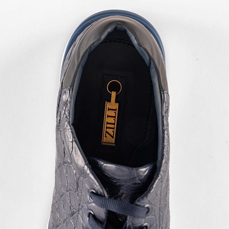 Run Sneakers in Semi Matt Caiman and Rubber Calfskin - ZILLI