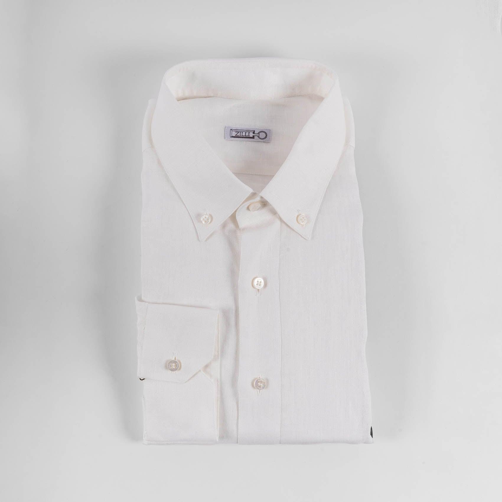 Shirt casual linen with a logo - ZILLI