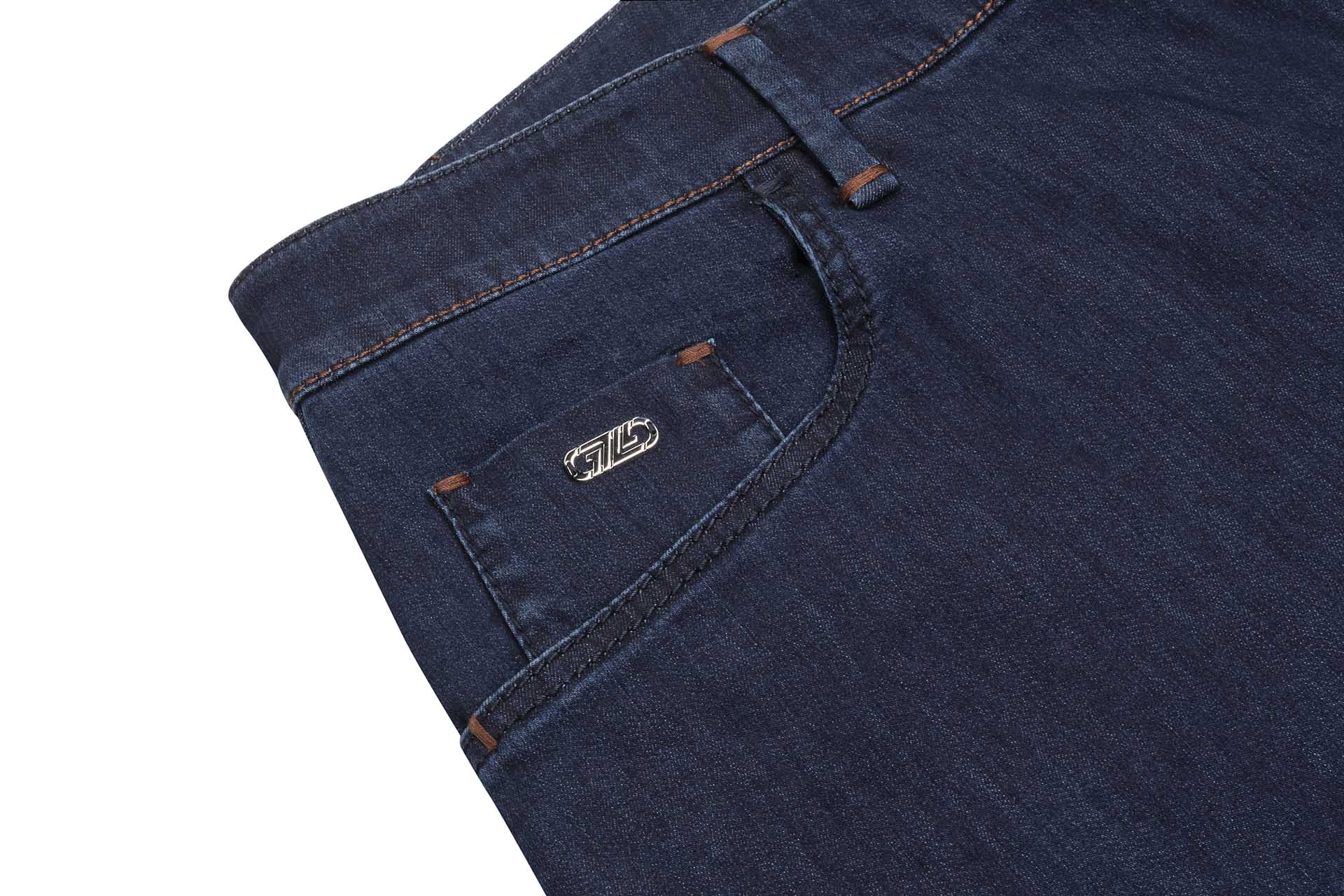 Slim Fit Jeans, Lion Embroidery, Alligator Details - ZILLI