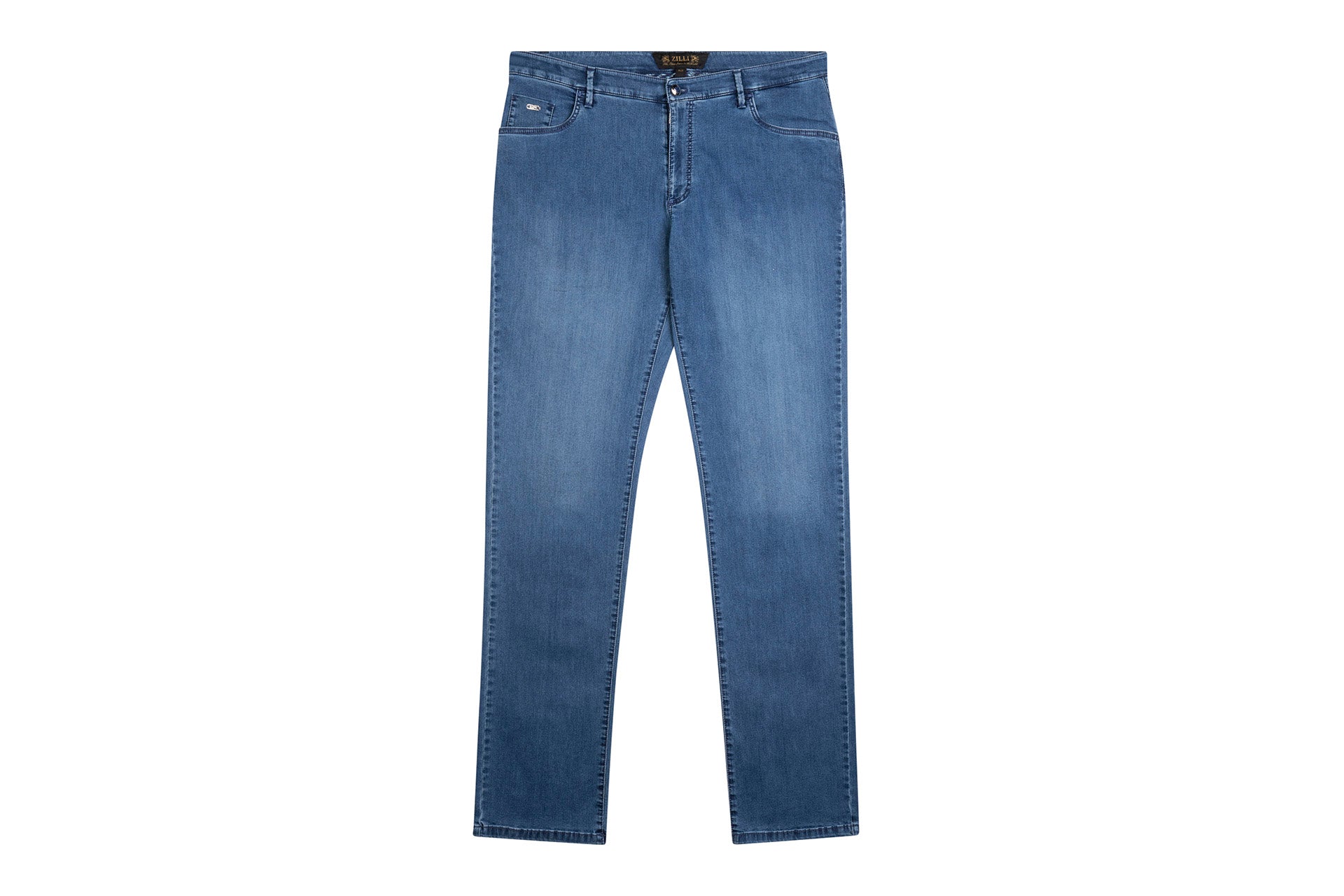 Slim Fit Jeans, Lion Embroidery, Alligator Details - ZILLI