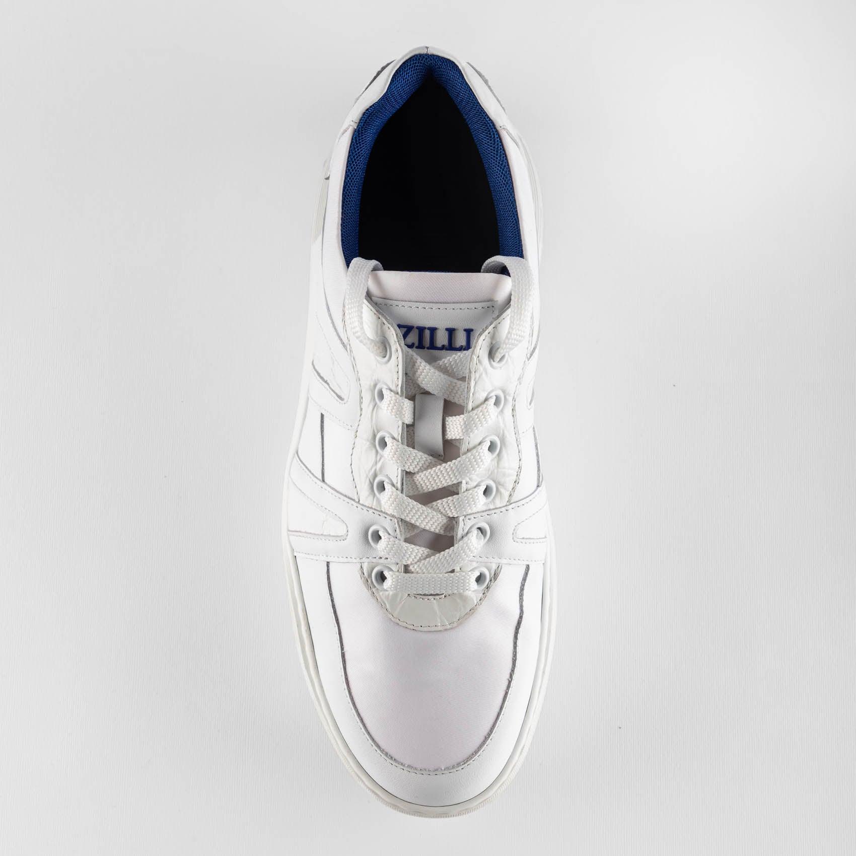 Sneakers from Sport line fabric with crocodile trim - ZILLI