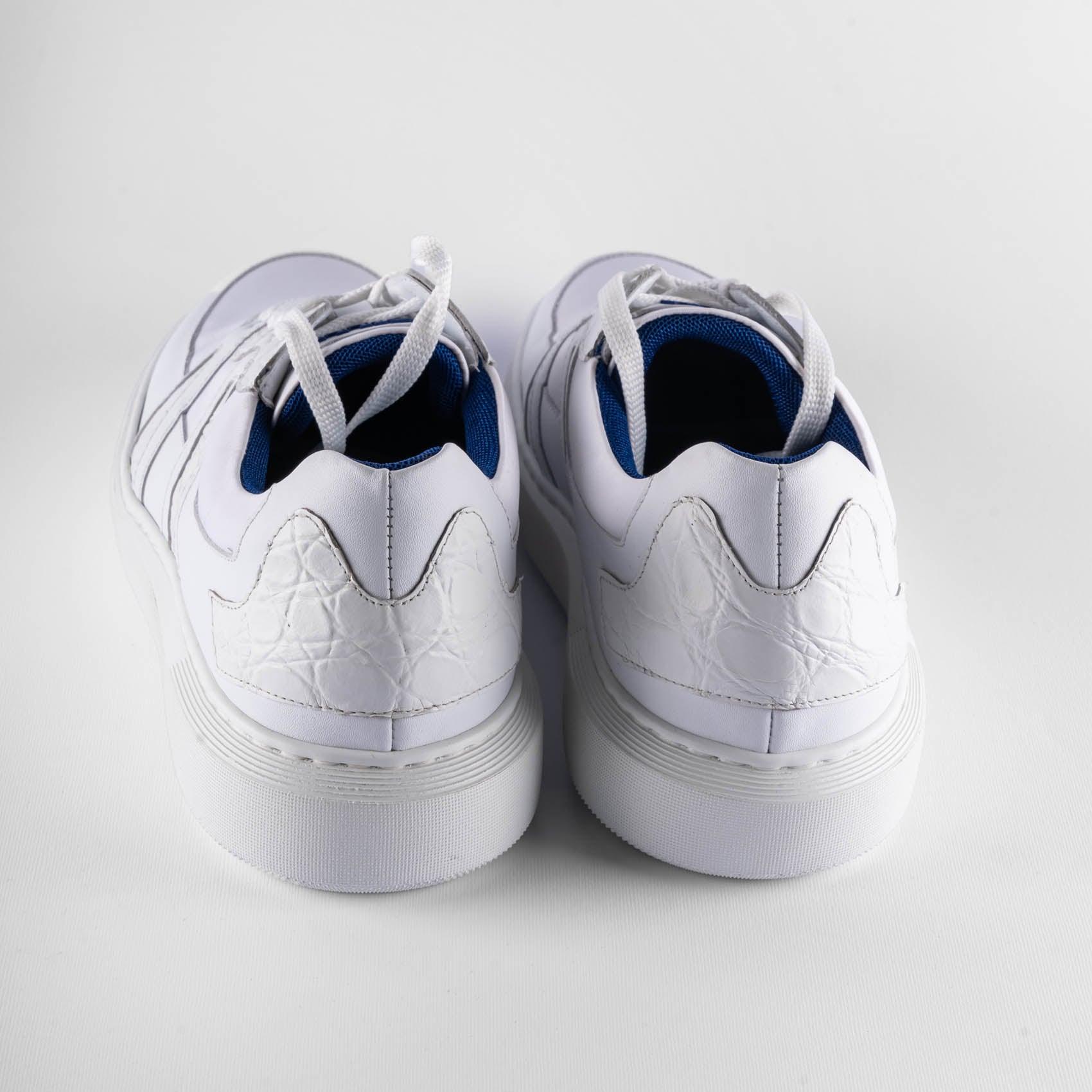 Sneakers from Sport line fabric with crocodile trim - ZILLI