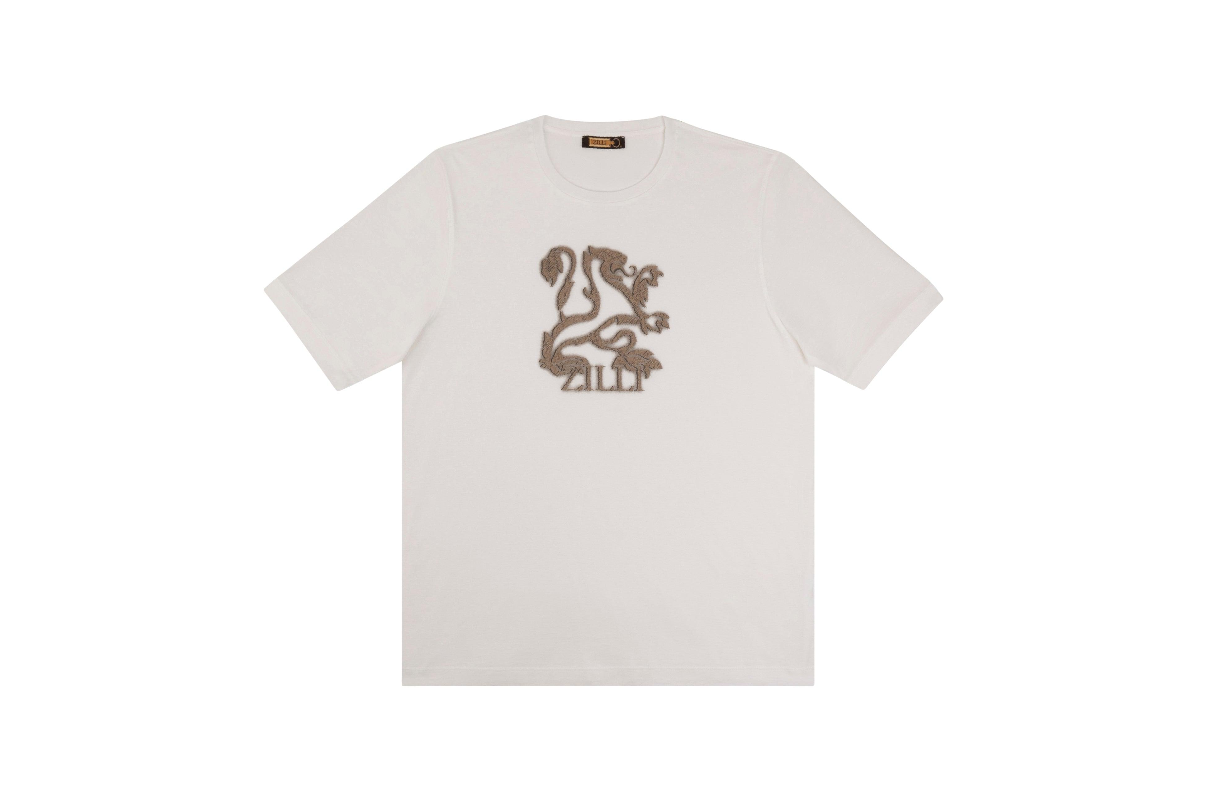 T-shirt with embossed Griffon pattern - ZILLI