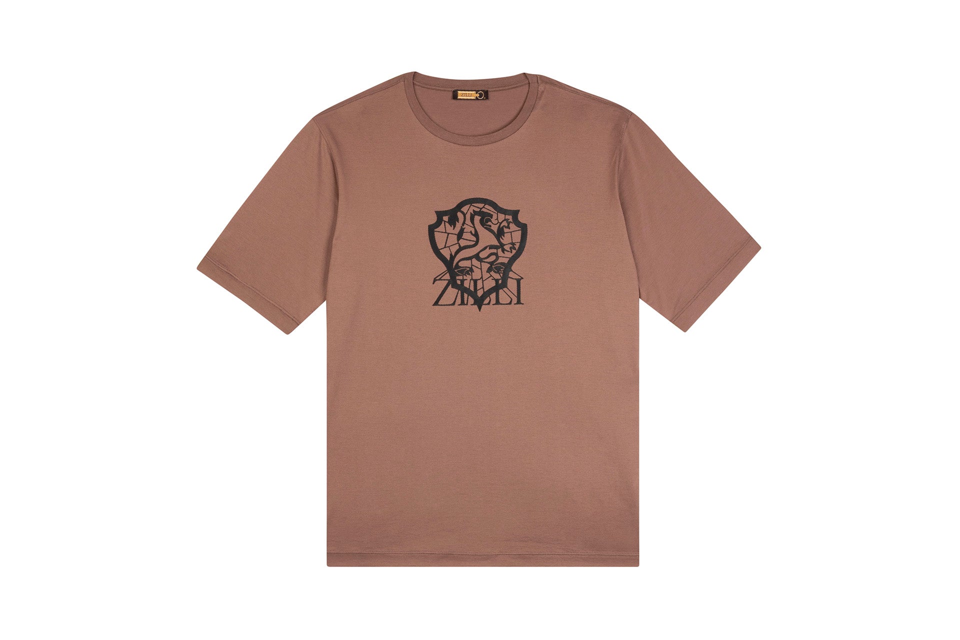 T-shirt with lambskin Griffon design - ZILLI