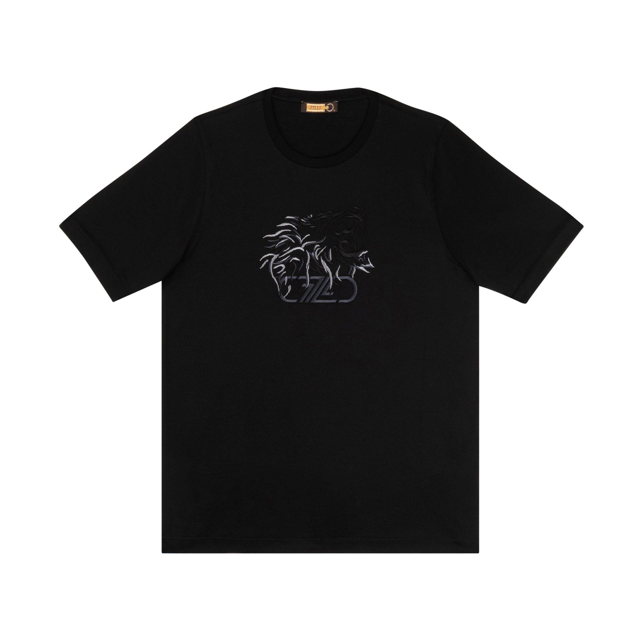 T-shirt with lion embroidery - ZILLI