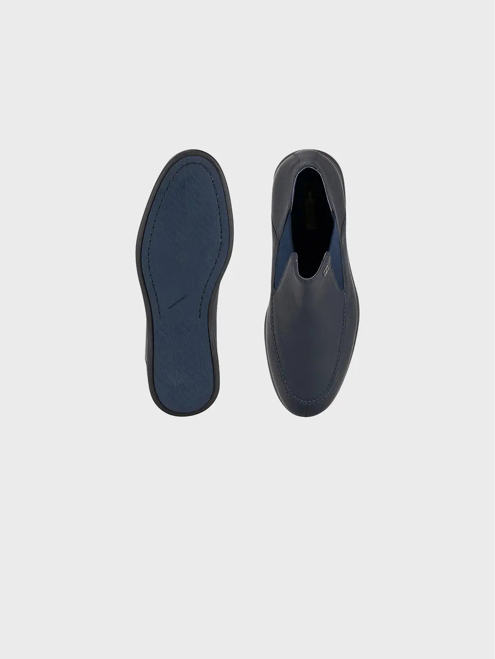 Кожаные сапоги по щиколотку цвета морской волны