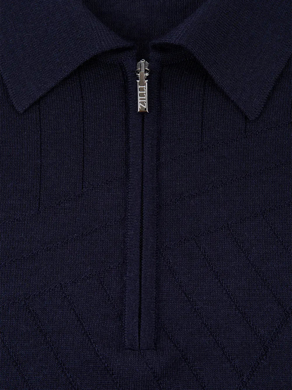 Поло на молнии с длинным рукавом