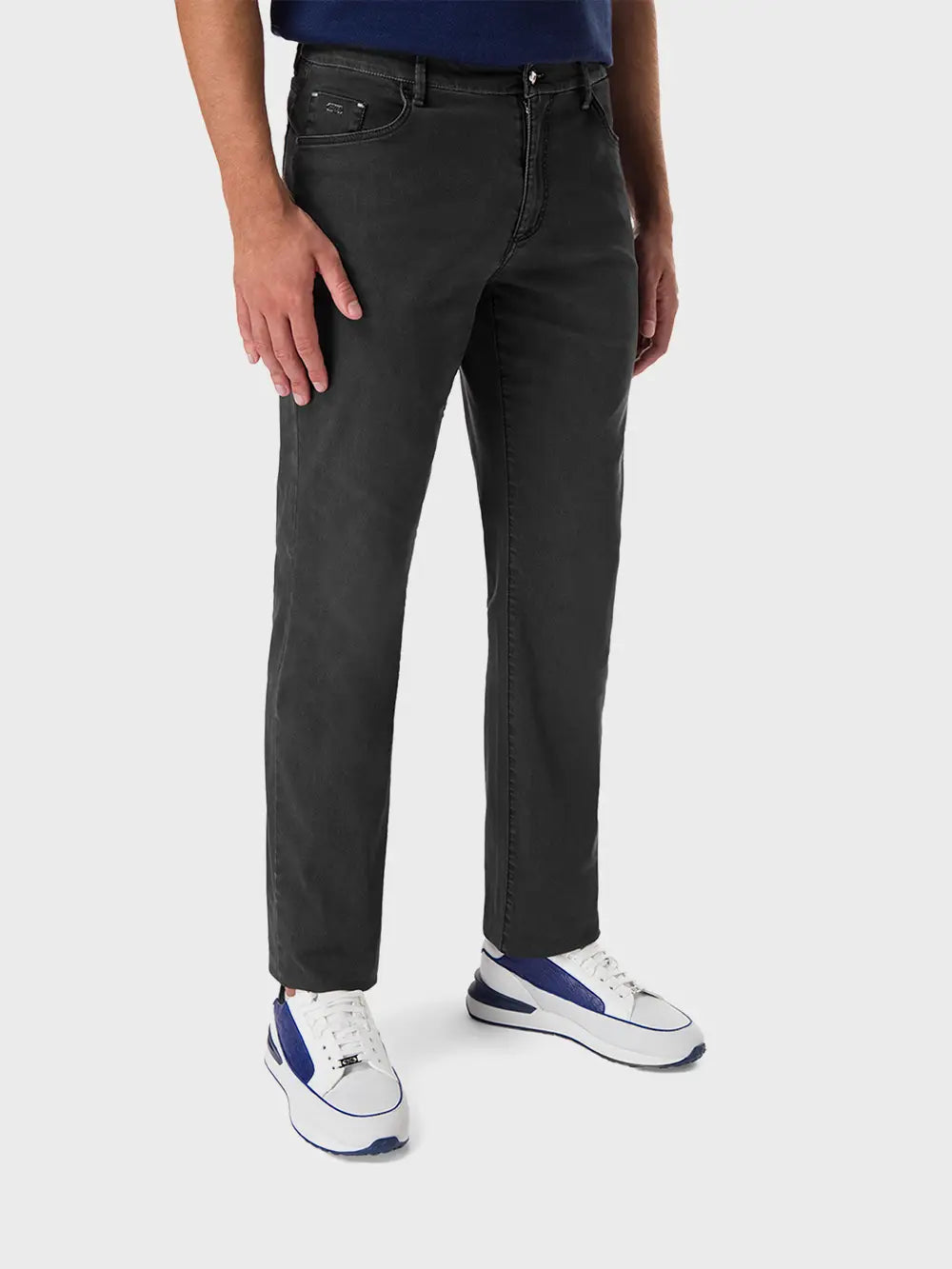 Джинсы Zilli Slim Fit с нашивкой из кожи аллигатора