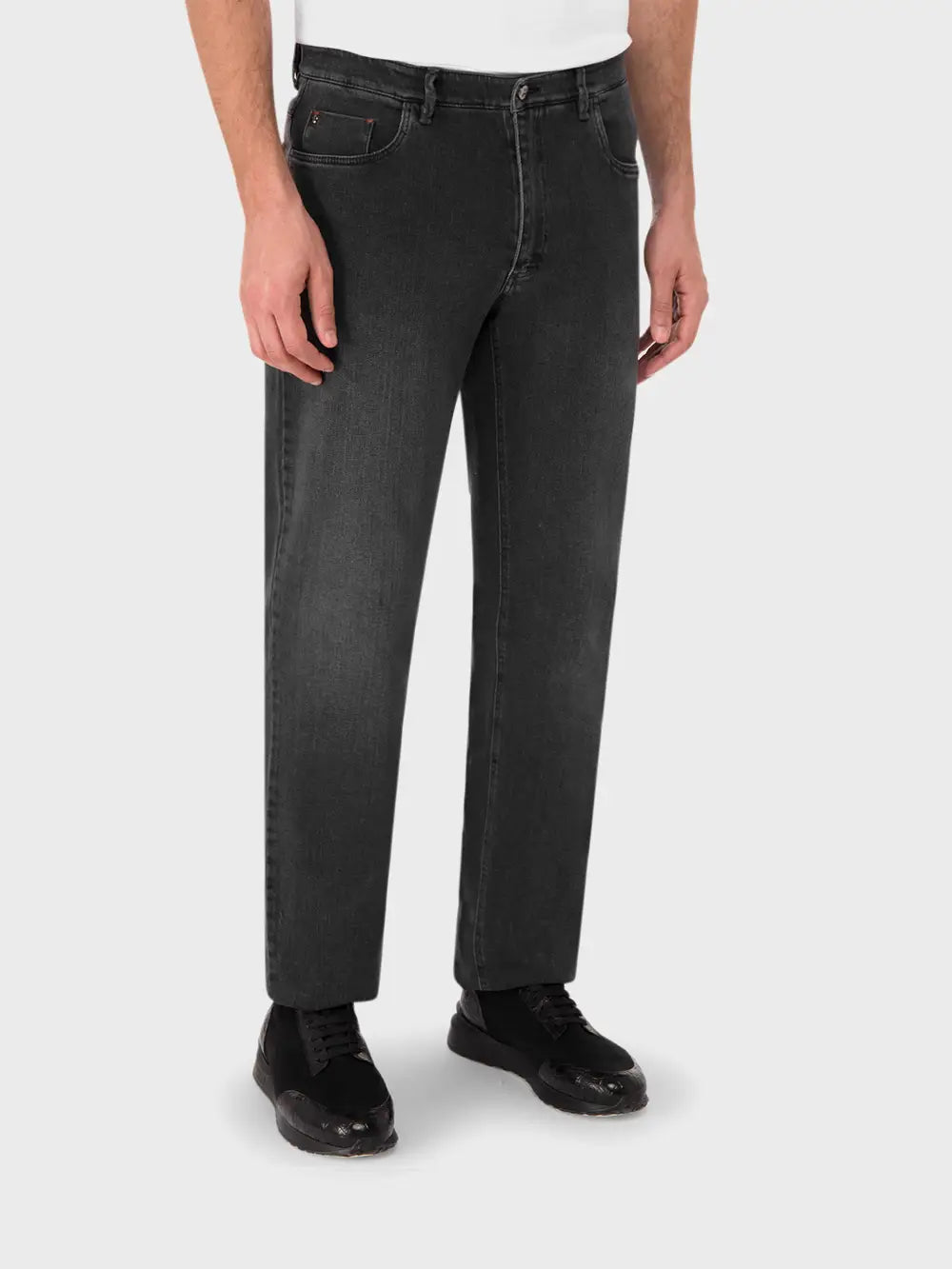 Джинсы узкого покроя из хлопка