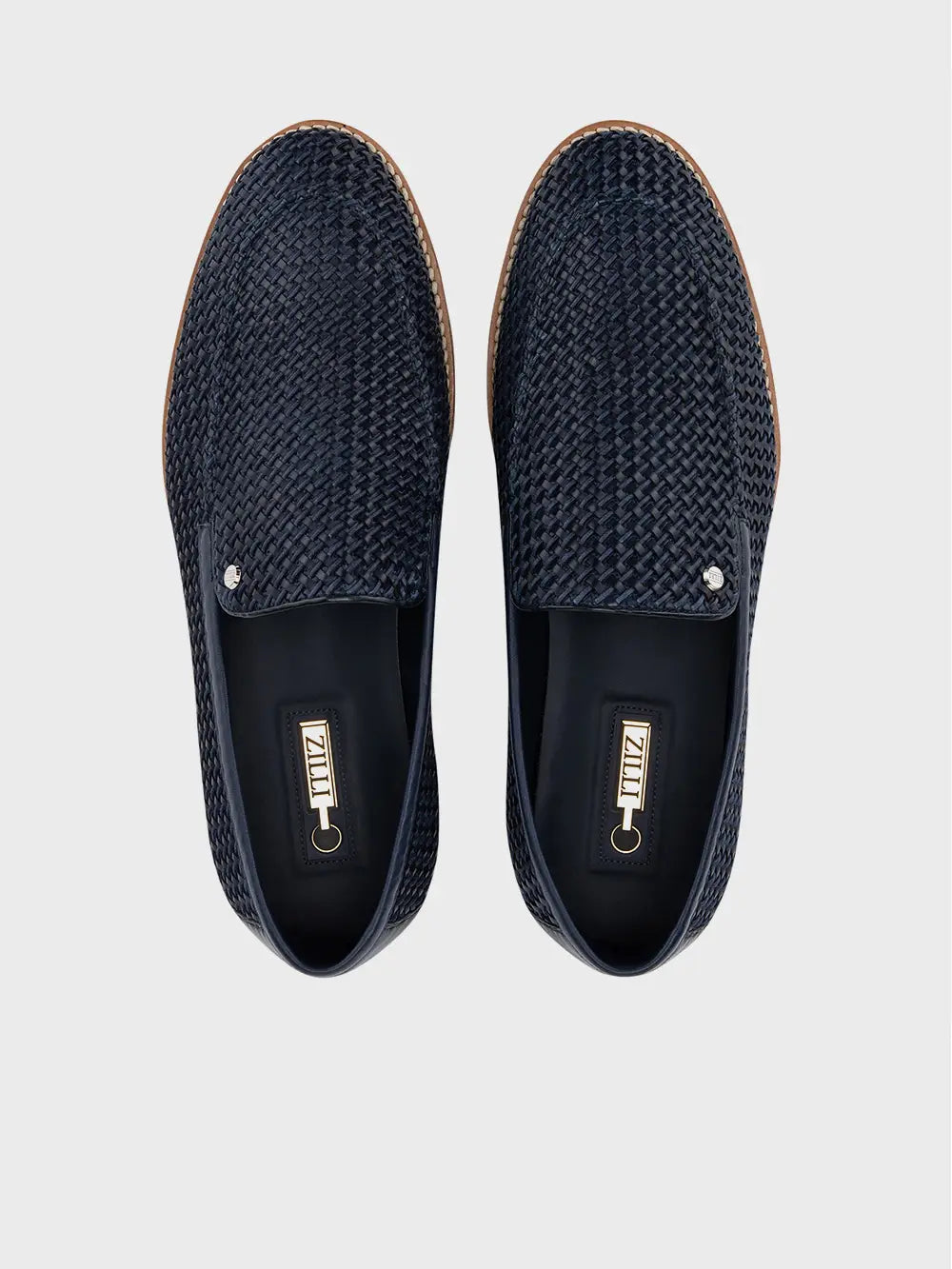 Лоферы из телячьей кожи и хлопка с оплеткой