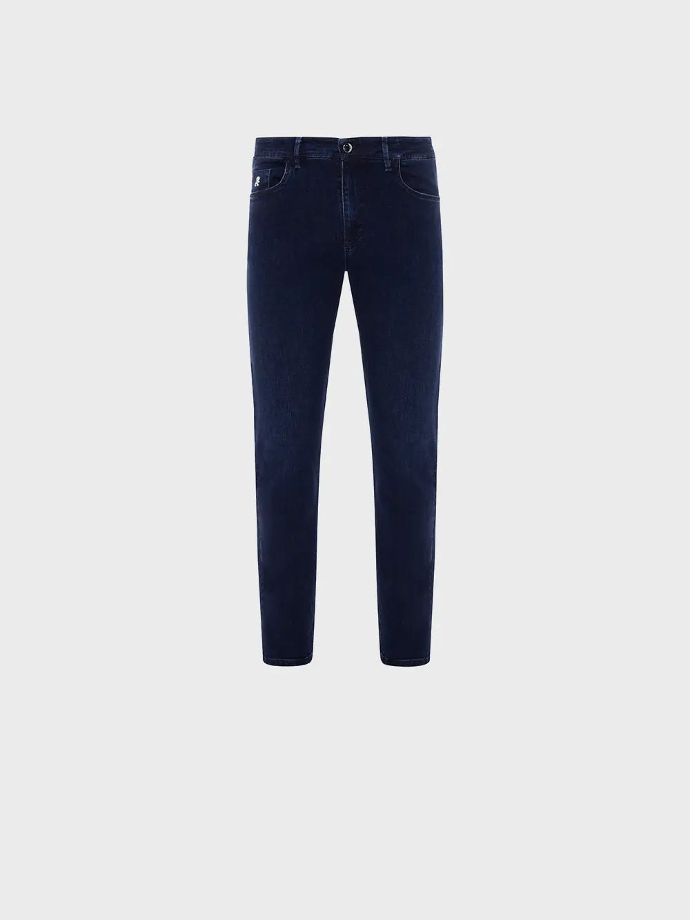 Джинсы с вышивкой в виде львиного круга