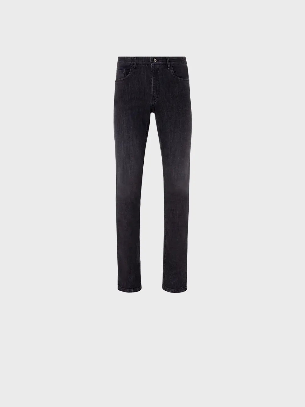 Джинсы узкого кроя с нашивкой из замшевой телячьей кожи