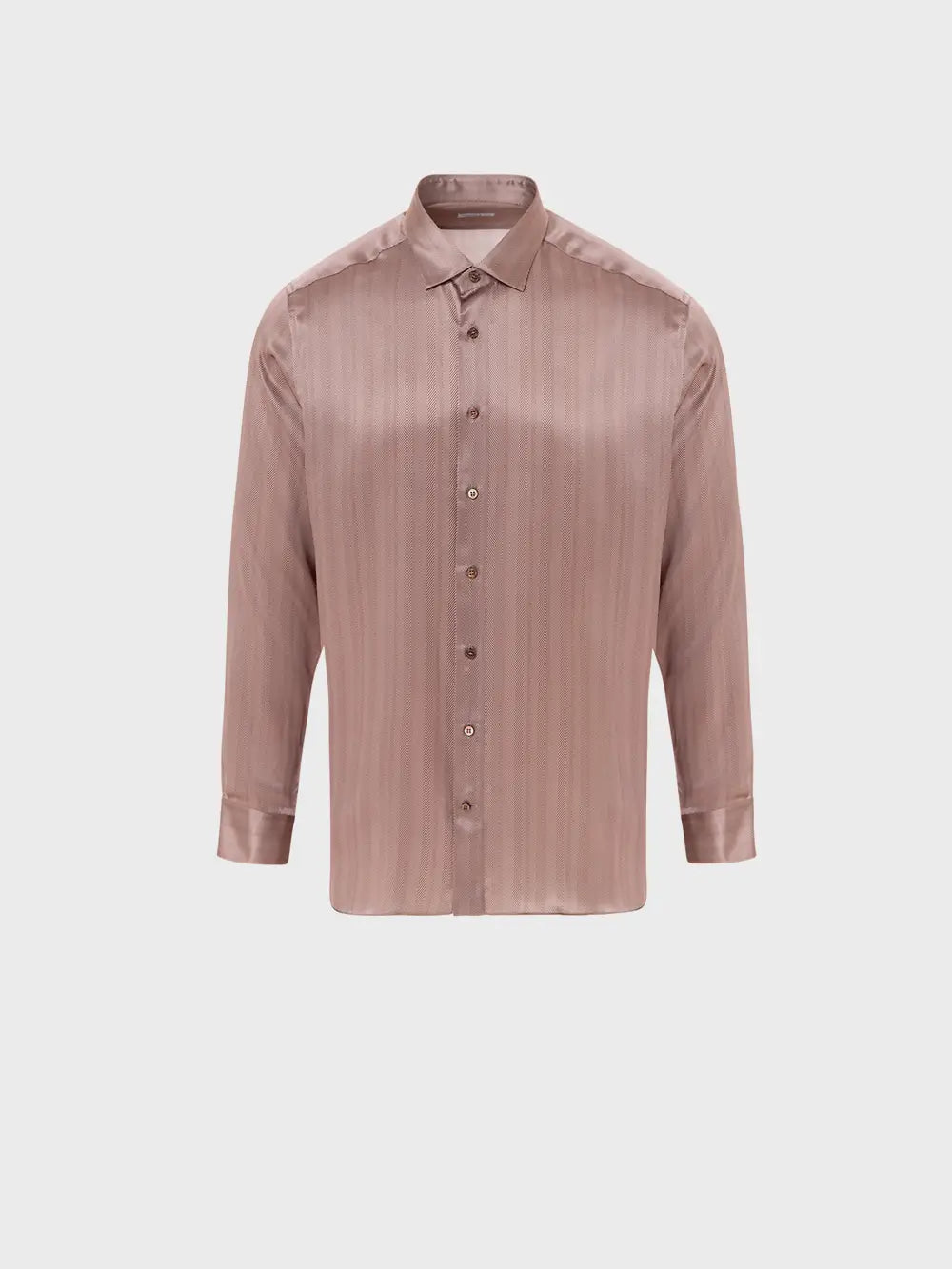 Классическая шелковая рубашка с длинными рукавами