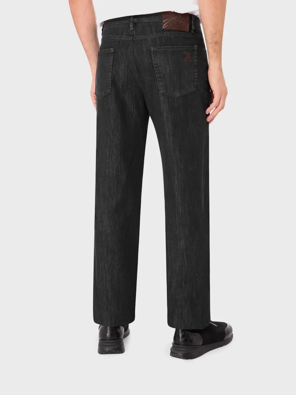 Джинсы узкого покроя из хлопка