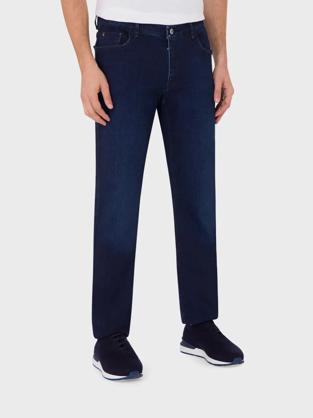 Джинсы узкого покроя из хлопка