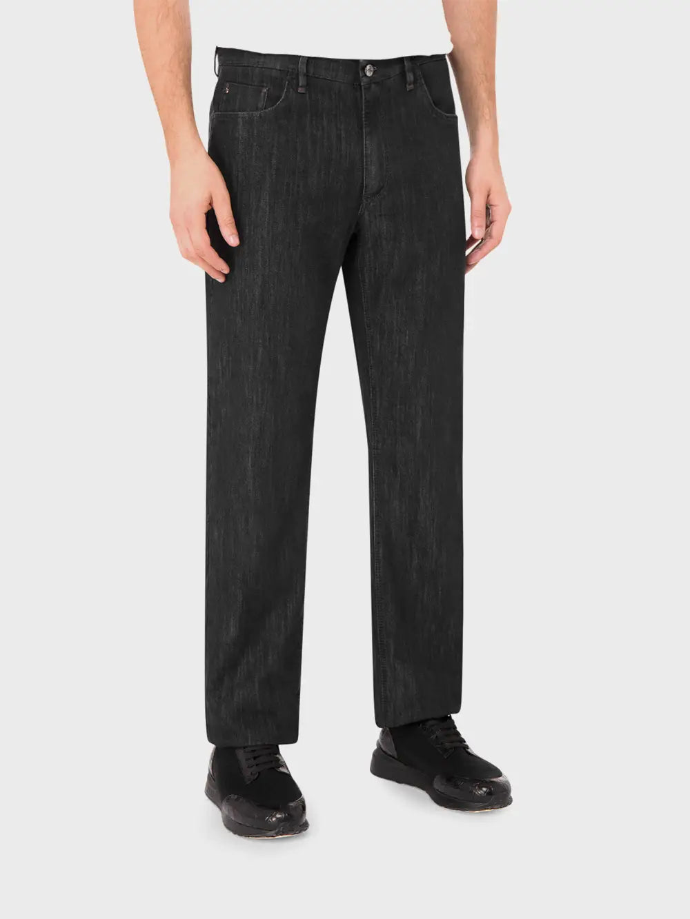 Джинсы узкого покроя из хлопка