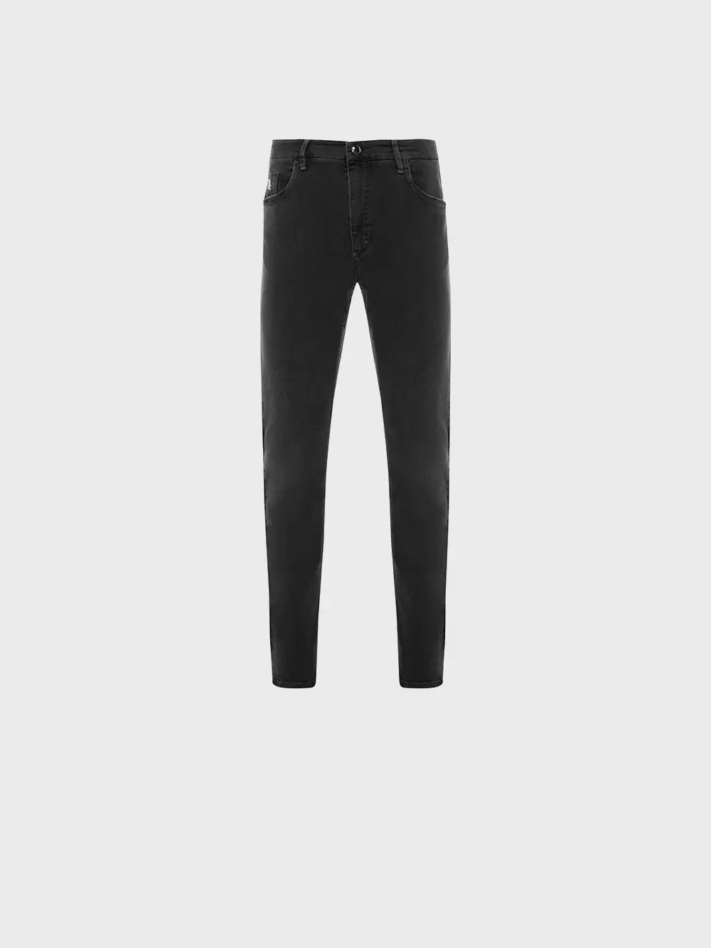 Джинсы с вышивкой в виде львиного круга