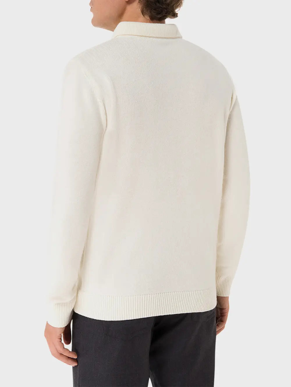 Поло на молнии с жаккардовым плетением Zilli Mirror Lozenges