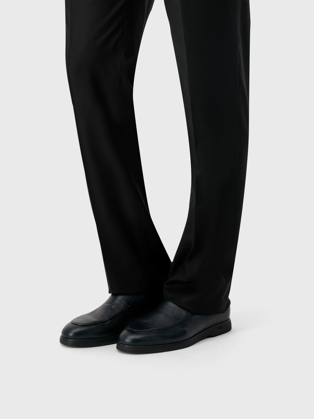 Монохромные лоферы из кожи оленя - Темно-темноморский