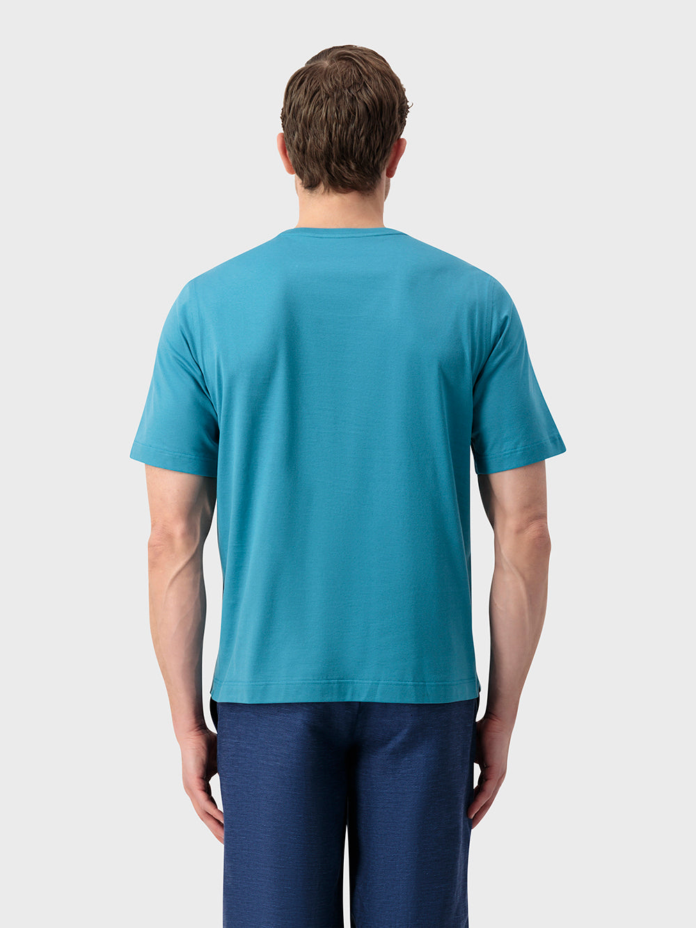 Хлопковая рубашка с вышивкой "ZILLI Club Lion" - павлин