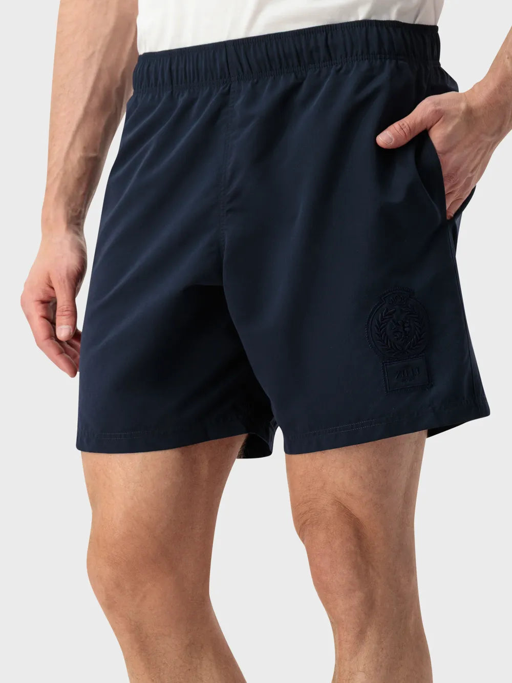 Шорты для плавания с вышивкой "ZILLI Crest" - Синий ВМФ