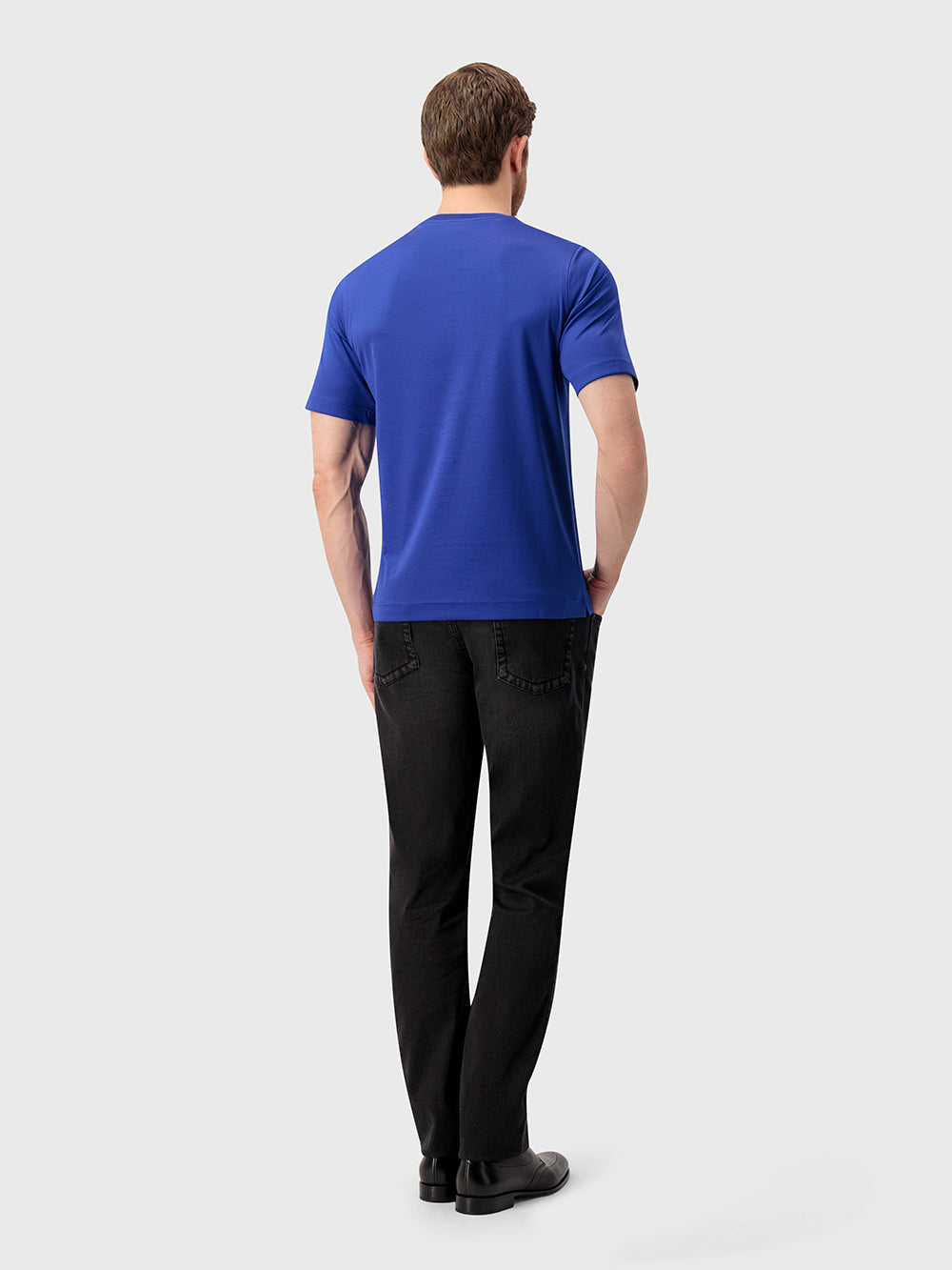 Футболка с вышивкой логотипа - Электрический синий